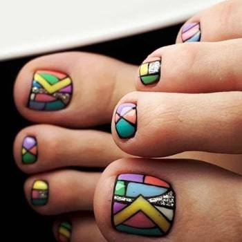 funny toe nail design for fall