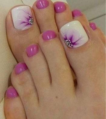 white with pink design
