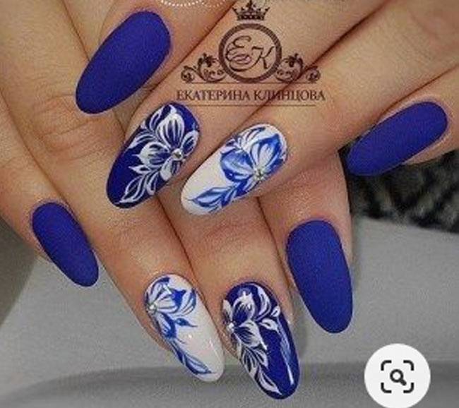 blue nail designs