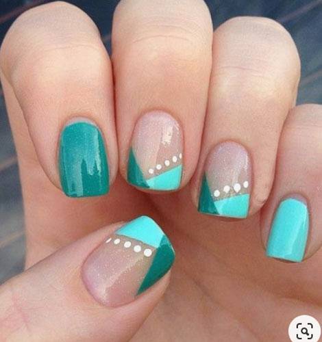 teal nail designs