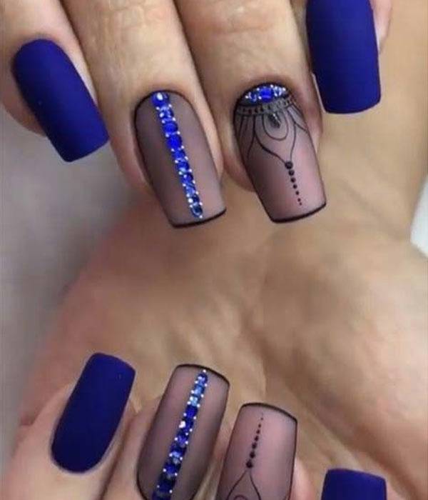 blue nail designs