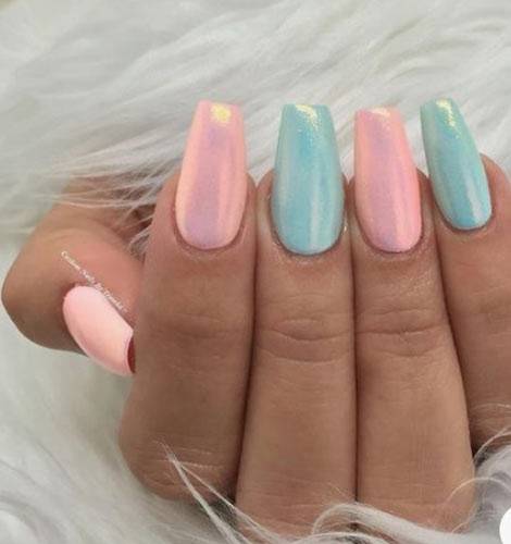 teal nail designs