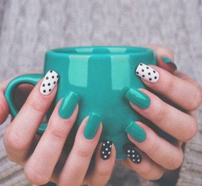 teal nail designs