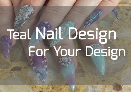 teal nail designs