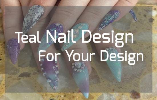 teal nail designs