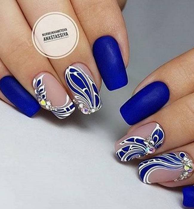 blue nail designs