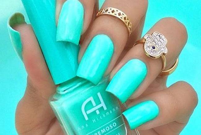 teal nail designs